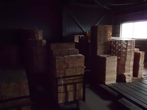 Air drying indoors in a warehouse