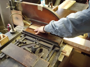 Cutting being done by a cutting machine